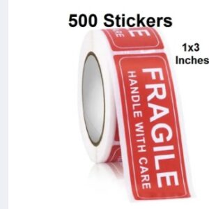 Fragile Sticker Roll with 500 stickers