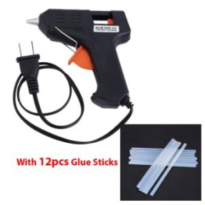 Electric 20W Hot Melt Art Craft Glue Gun with 12 Glue Sticks